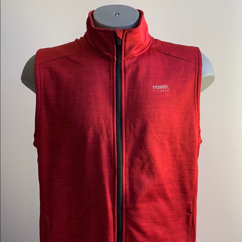 Red Fleece Running Room Fit Wear Vest